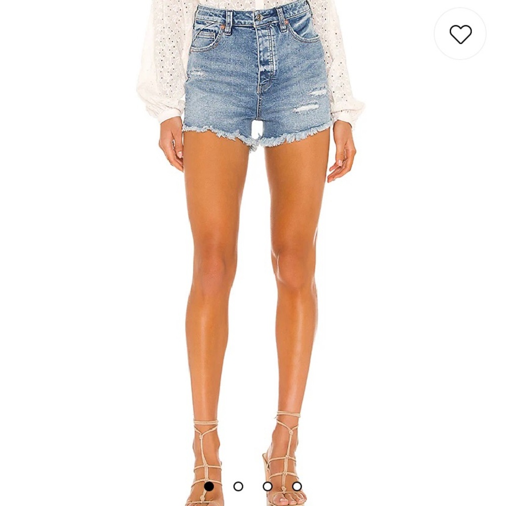 Free people We The Free distressed high rise button fly shorts
